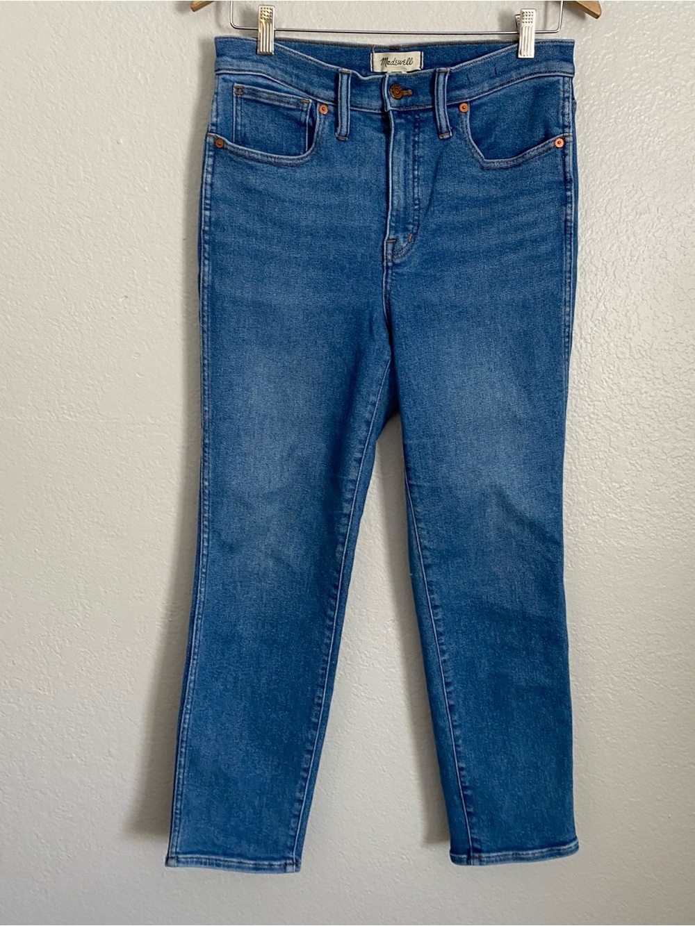 Madewell Stovepipe Jeans Denim Women's 28 Blue High Rise Stretch Casual Comfort